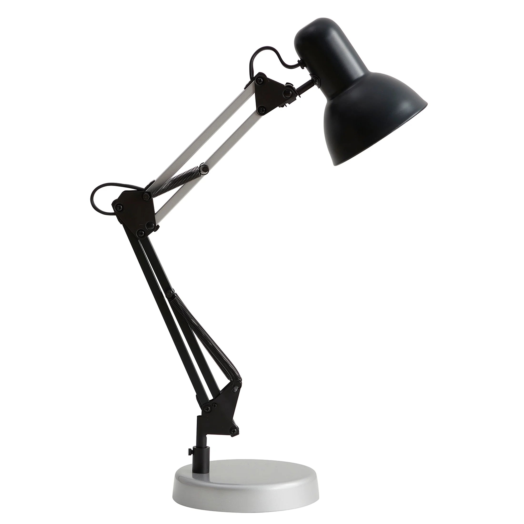 20" Modern Architect Desk Lamp, Metal, Black and Gray Colorblock
